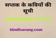 तारसप्तक के कवियों की सूची | saptak ke kaviyon ki suchi tarsaptak-ke-kavi