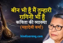 बीन भी हूँ मैं तुम्हारी रागिनी भी हूँ!- महादेवी वर्मा Been Bhi Hoon Main Tumhari Ragini Bhi Hoon Kavita Vyakhya Mahadevi Varma