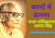 कानों में कंगना कहानी- राजा राधिकारमण प्रसाद सिंह kanon-mein-kangana-kahani-radhika-raman