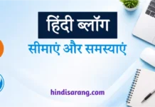 हिंदी ब्लॉग: सीमाएँ और समस्याएं | Hindi Blogs Hindi Blog Seemayen Tatha Samasyaen