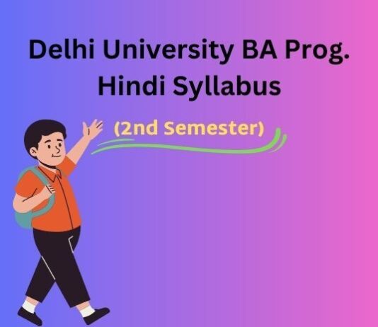 DU BA Prog. Hindi 2nd Semester Syllabus du-ba-programme -2nd-semester-hindi-syllabus