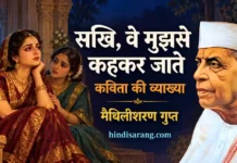 सखि वे मुझसे कह कर जाते कविता की व्याख्या akhi Ve Mujhse Kahkar Jaate Kavita Ki Vyakhya Maithilisharan Gupt